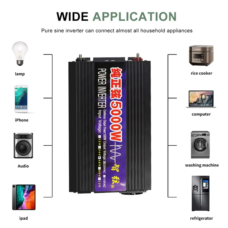Pure Sine Wave Inverter 5000W 48V 220V - Inverter a Onda Pura SMARAAD 5000W