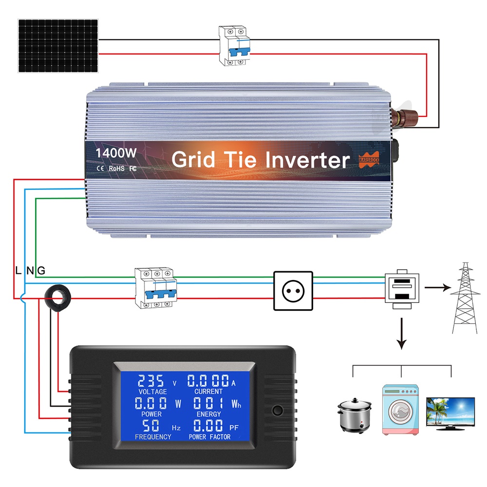 Microinverter Solare Grid-Tie  - Micro Inverter 1400W Solar Grid Tie recensione e prezzo